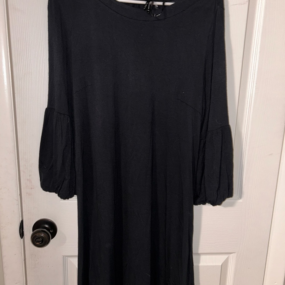 Lapis Brand Chic Black Long Sleeve Dress